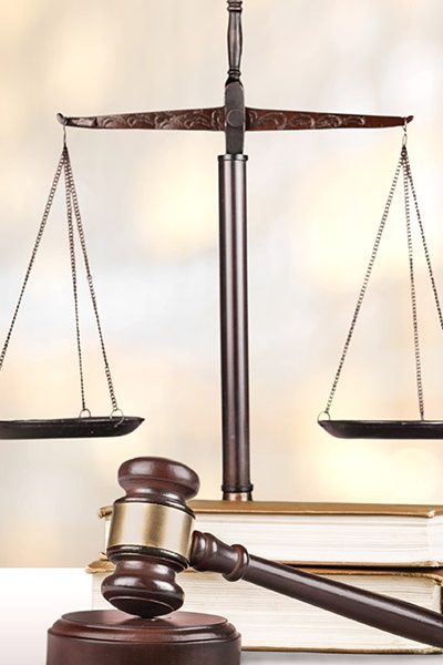 gavel and scale on desk new york city ny